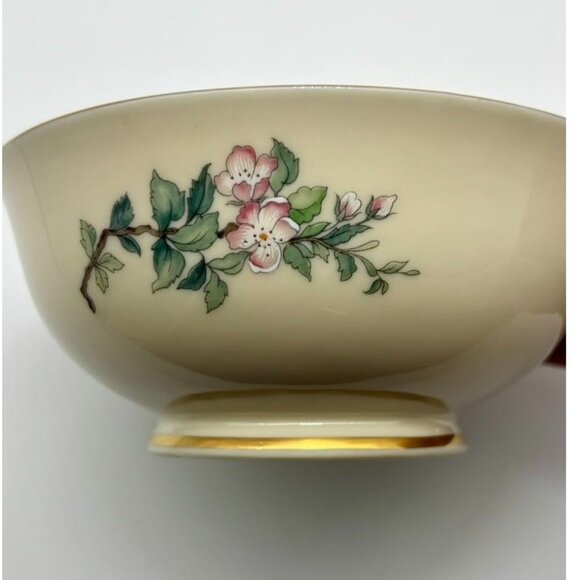 Vintage Lenox Serenade Small Decorative Dish Bowl Gold Rim Bird Flower Motif USA - Picture 3 of 13